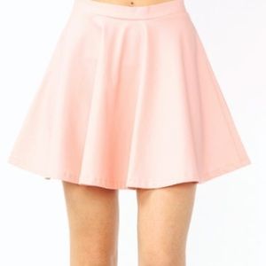 Club Monaco Blush Pleather Skater Skirt (10)